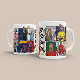 Messi vs Ronaldo GOAT Football Moments 3D Doodle Art - 11oz Ceramic Mug